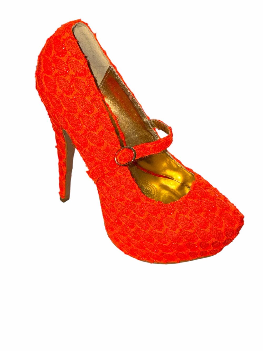 Mona Mia Collezione Apricot Crush Textured Heels